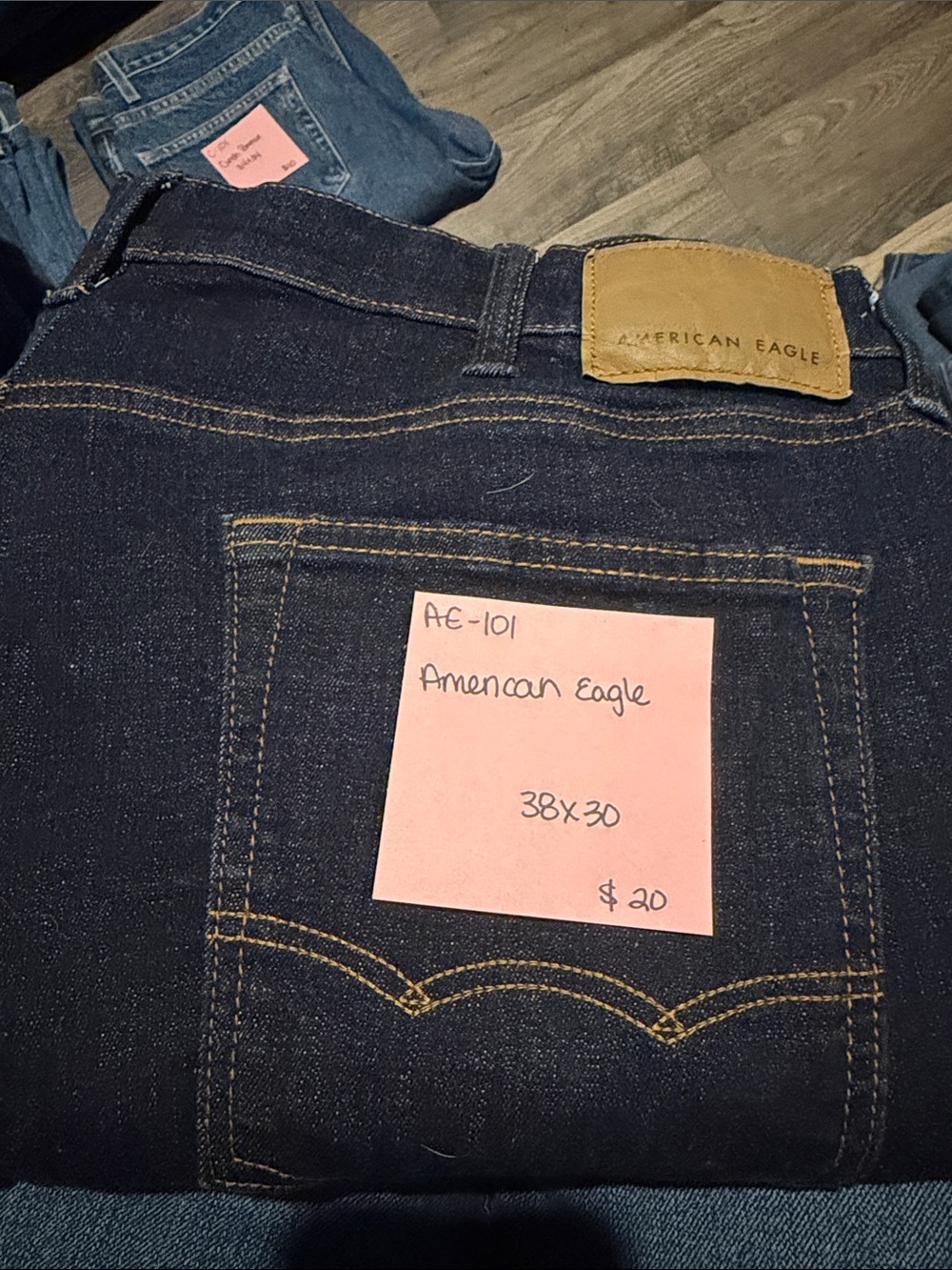 American Eagle Outfitters Men’s Dark Blue Straight Jeans